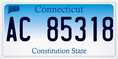 CT license plate AC85318