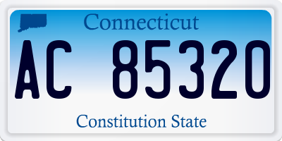CT license plate AC85320