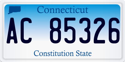 CT license plate AC85326