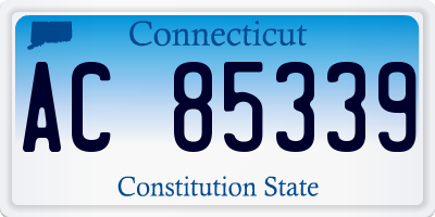 CT license plate AC85339