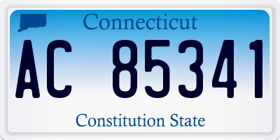 CT license plate AC85341
