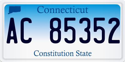 CT license plate AC85352