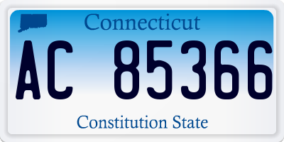 CT license plate AC85366