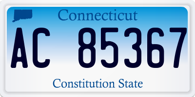 CT license plate AC85367