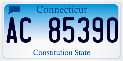 CT license plate AC85390