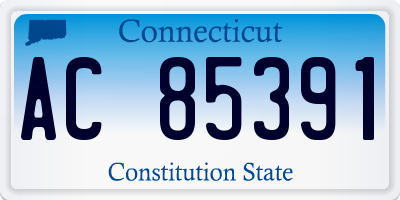 CT license plate AC85391