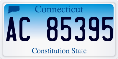 CT license plate AC85395