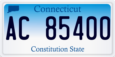 CT license plate AC85400