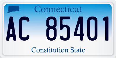 CT license plate AC85401