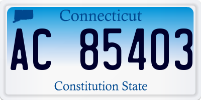 CT license plate AC85403