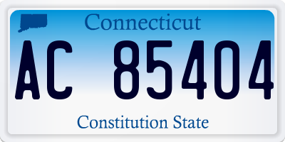 CT license plate AC85404