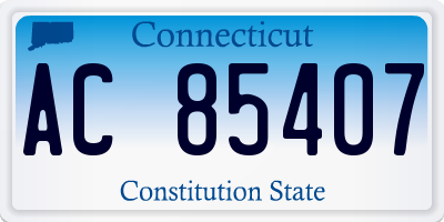 CT license plate AC85407