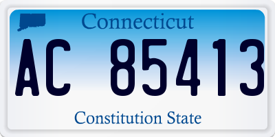 CT license plate AC85413