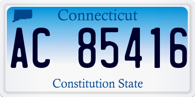 CT license plate AC85416