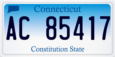 CT license plate AC85417