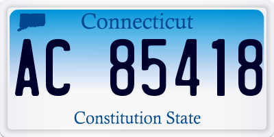 CT license plate AC85418