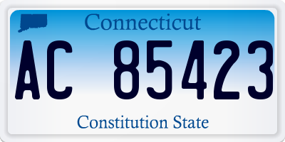 CT license plate AC85423
