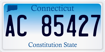 CT license plate AC85427