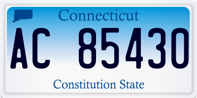 CT license plate AC85430