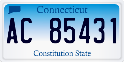 CT license plate AC85431