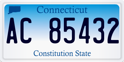 CT license plate AC85432