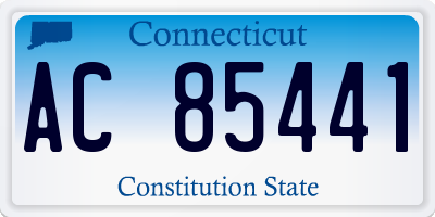 CT license plate AC85441