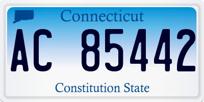 CT license plate AC85442