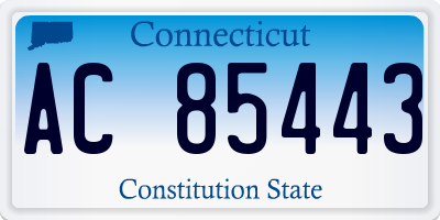 CT license plate AC85443