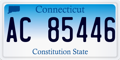CT license plate AC85446