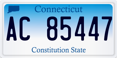 CT license plate AC85447