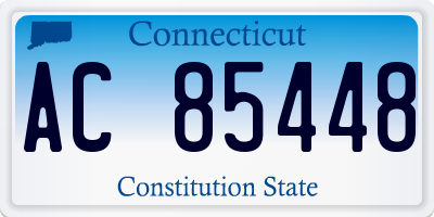 CT license plate AC85448