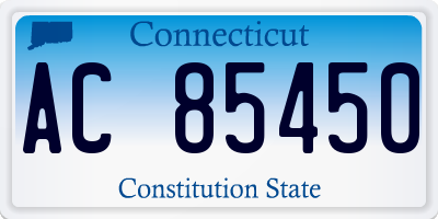 CT license plate AC85450