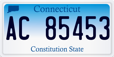 CT license plate AC85453