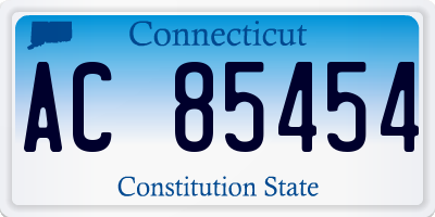 CT license plate AC85454