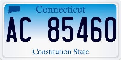 CT license plate AC85460