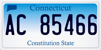 CT license plate AC85466