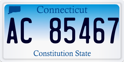CT license plate AC85467