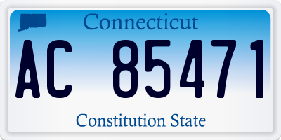 CT license plate AC85471