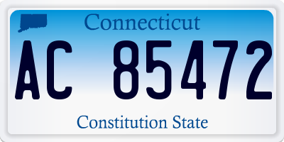 CT license plate AC85472