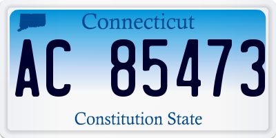 CT license plate AC85473