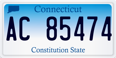 CT license plate AC85474
