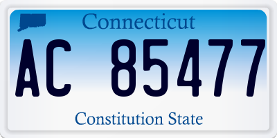 CT license plate AC85477