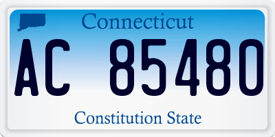 CT license plate AC85480