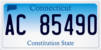 CT license plate AC85490