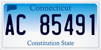 CT license plate AC85491