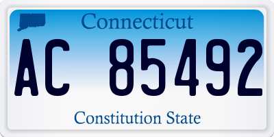 CT license plate AC85492