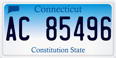 CT license plate AC85496