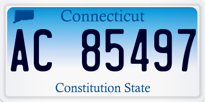 CT license plate AC85497