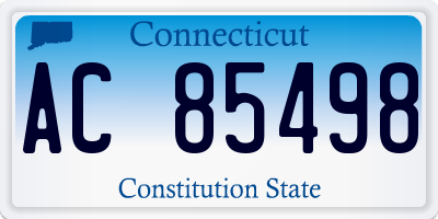 CT license plate AC85498