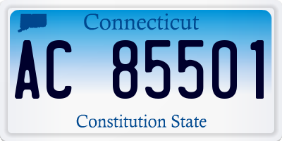 CT license plate AC85501